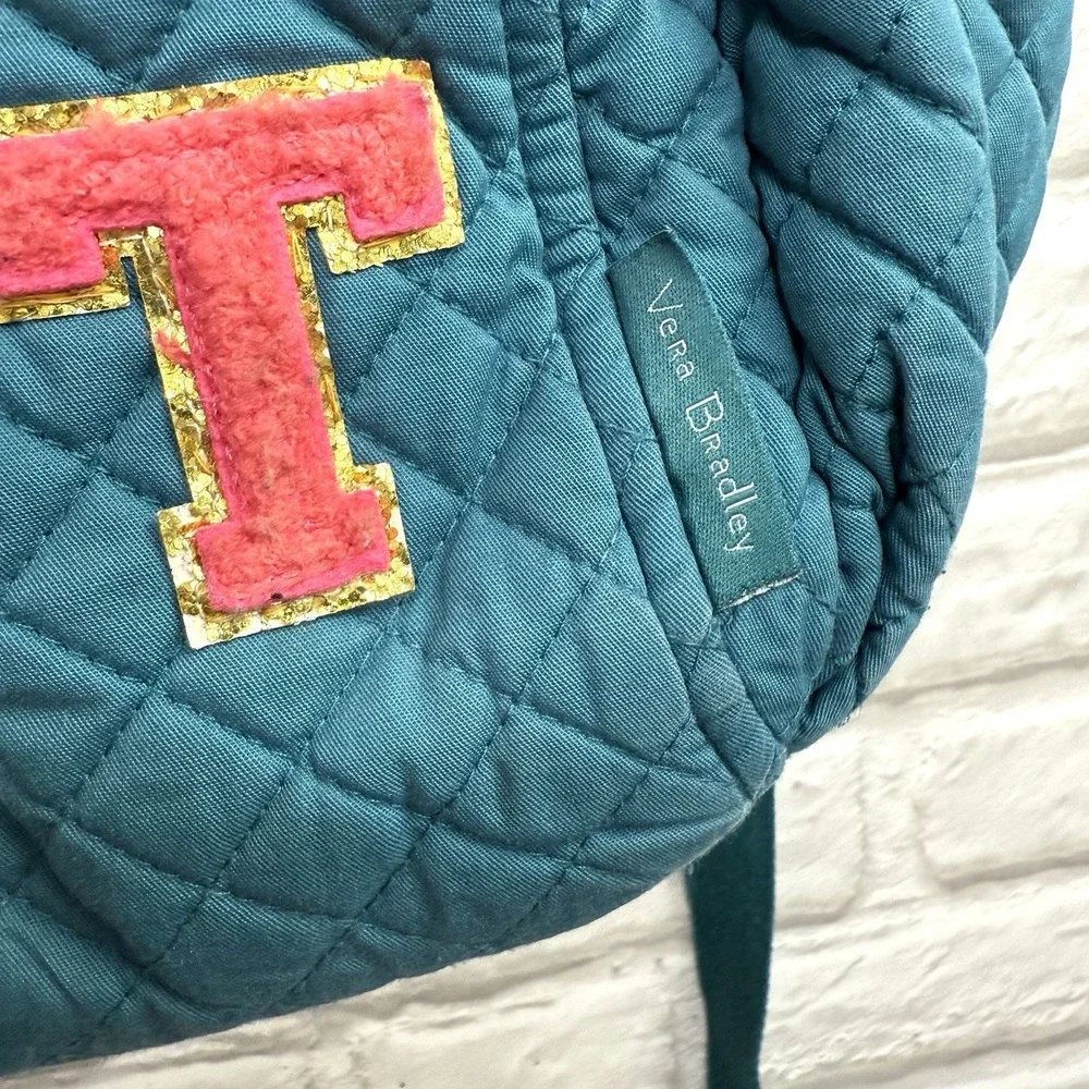 Vera Bradley Teal Quilted Backpack Taylor Swift Rainbow Embroidered‎